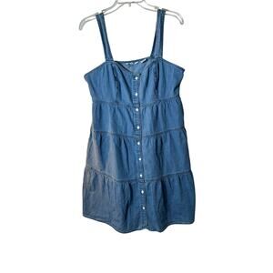 LEVI’S Women’s Denim Button Front Tiered Dress / Size: Large